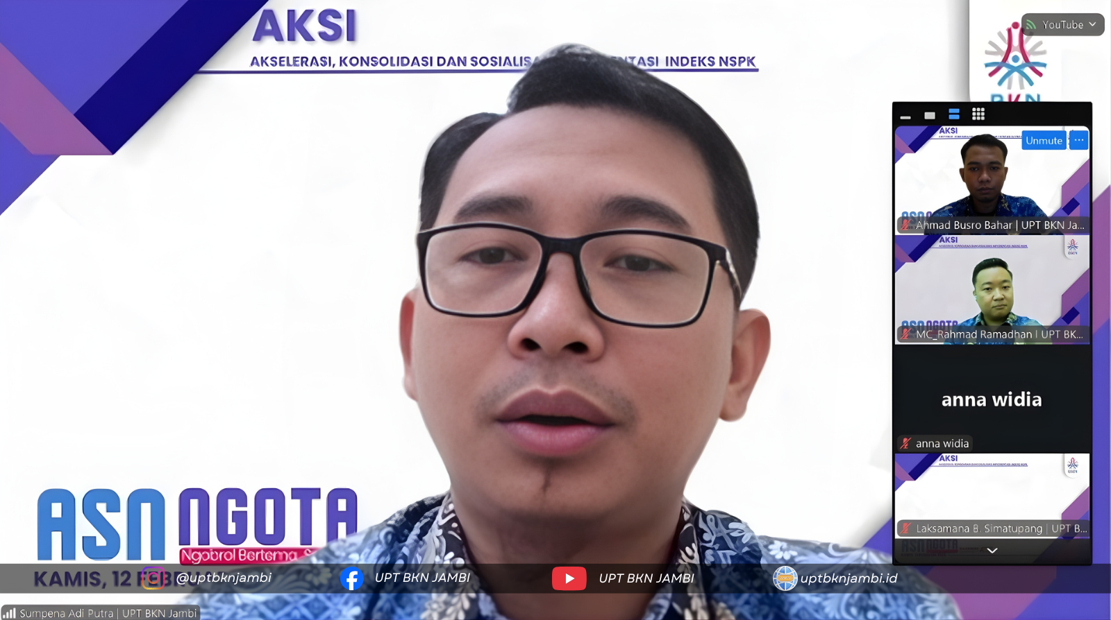 ASN NGOTA Series 1: UPT BKN Jambi Dorong Akselerasi Implementasi NSPK Manajemen ASN