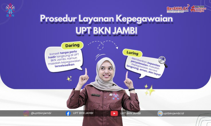 UPT BKN Jambi Permudah Akses Layanan Konsultasi Kepegawaian Melalui Layanan Luring dan Daring